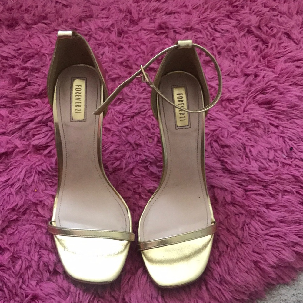 Forever 21 gold heels